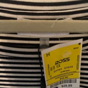 Black and white striped dress never worn